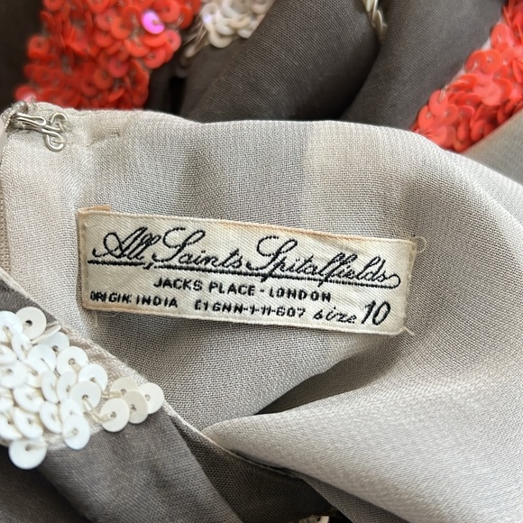 All Saints Aztec Dazzle Spitalfields Sequin Dress Size 10 - Picture 11 of 12